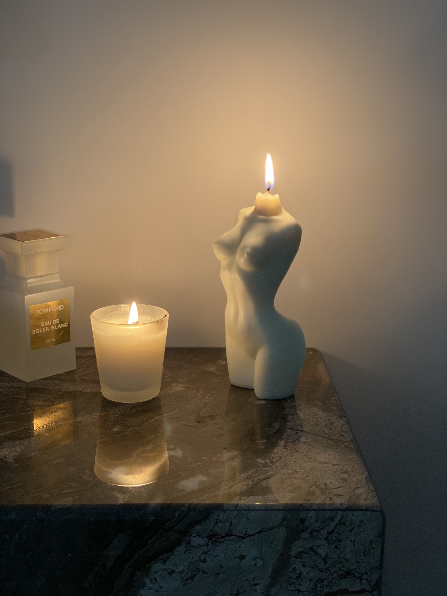 La Van De Natural Wax White Candle-Свеча из натурального воска белая -изображение_4
