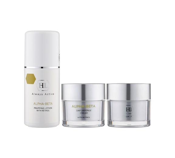 Holy Land Cosmetics Alpha-Beta & Retinol Kit -Набор "Защита и восстановление" (lot/125ml + d/cr/50ml + cr/50ml)