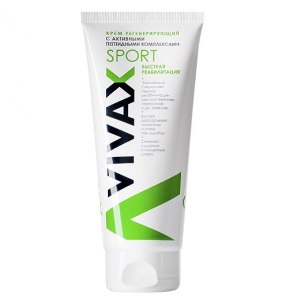Vivax sport-Регенерирующий крем vivax sport с активным пептидным комплексом