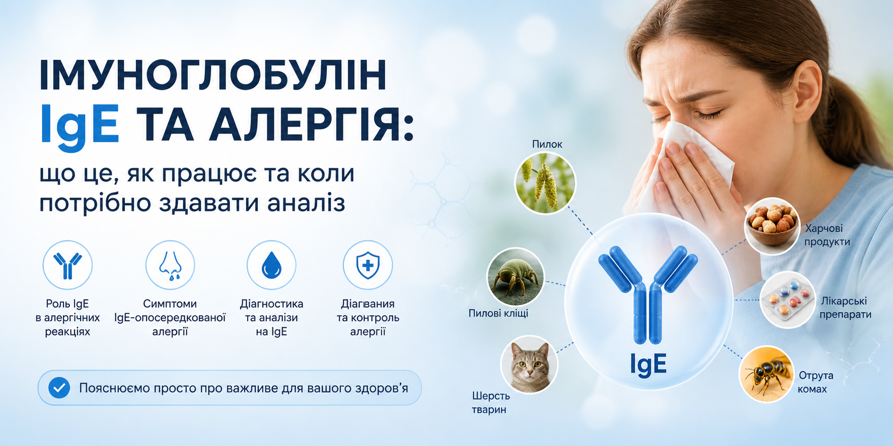 Роль імуноглобуліну IgE в алергічних реакціях