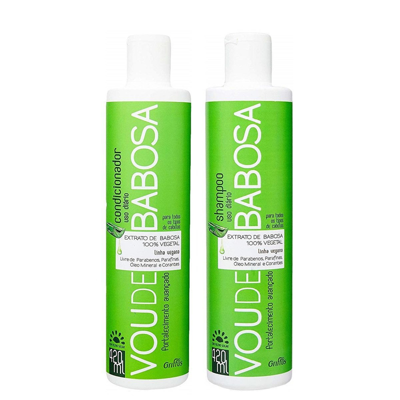 Griffus Kit Shampoo+Condicionador Linha Vegana Vou de Babosa -Набор для укрепления и оздоровления волос