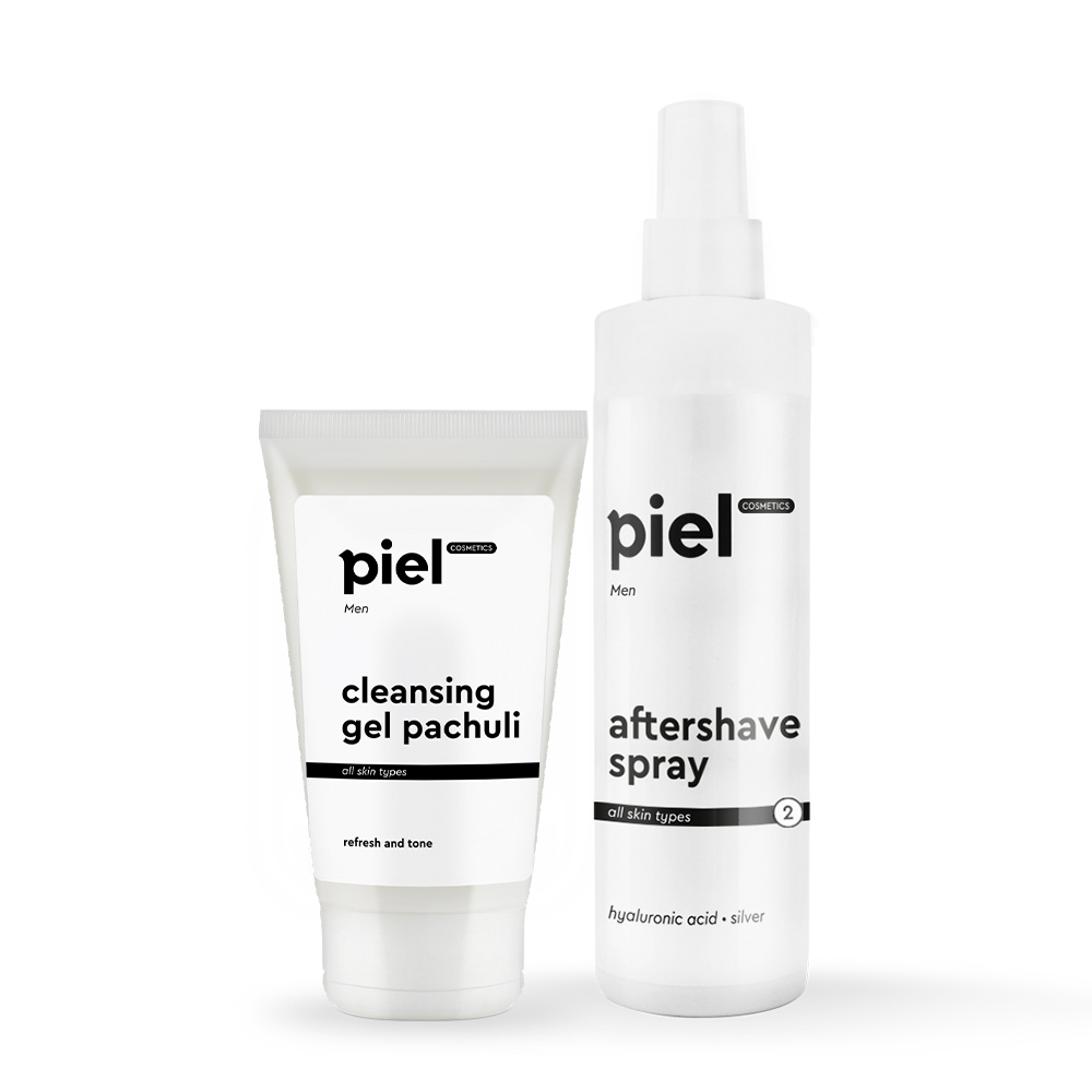 Комплекс Тонизирование и очистки для мужской кожи Piel Cosmetics-gel/150ml + a/sh/spr250ml